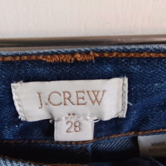 J. Crew Women's Denim Distressed Jean Shorts | Raw Hem | Size 28 - Picture 3 of 5